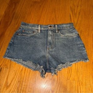 💜PINK Victoria's Secret Cutoff High-Rise Denim Shorts in Blue Wash